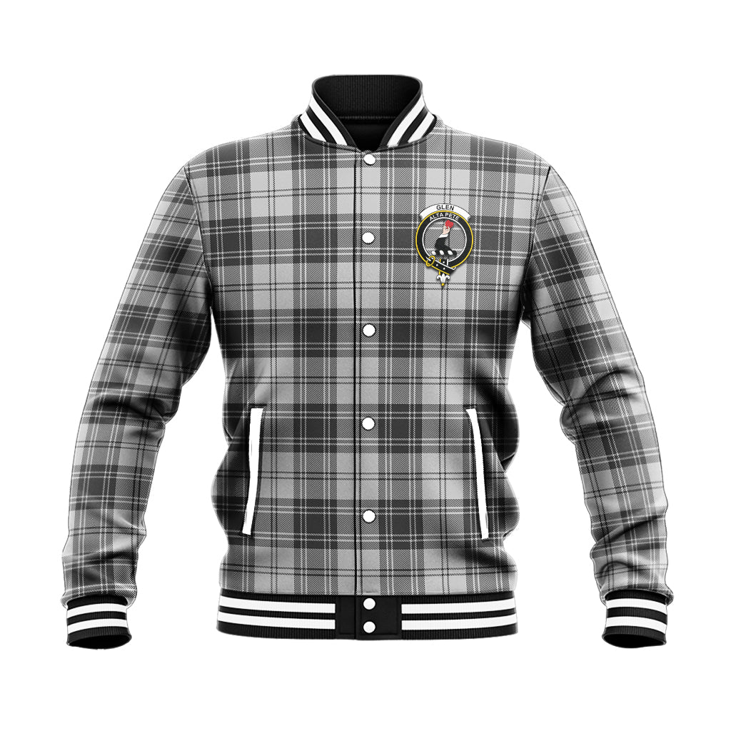 Glen Tartan Baseball Jacket with Family Crest - Tartan Vibes Clothing