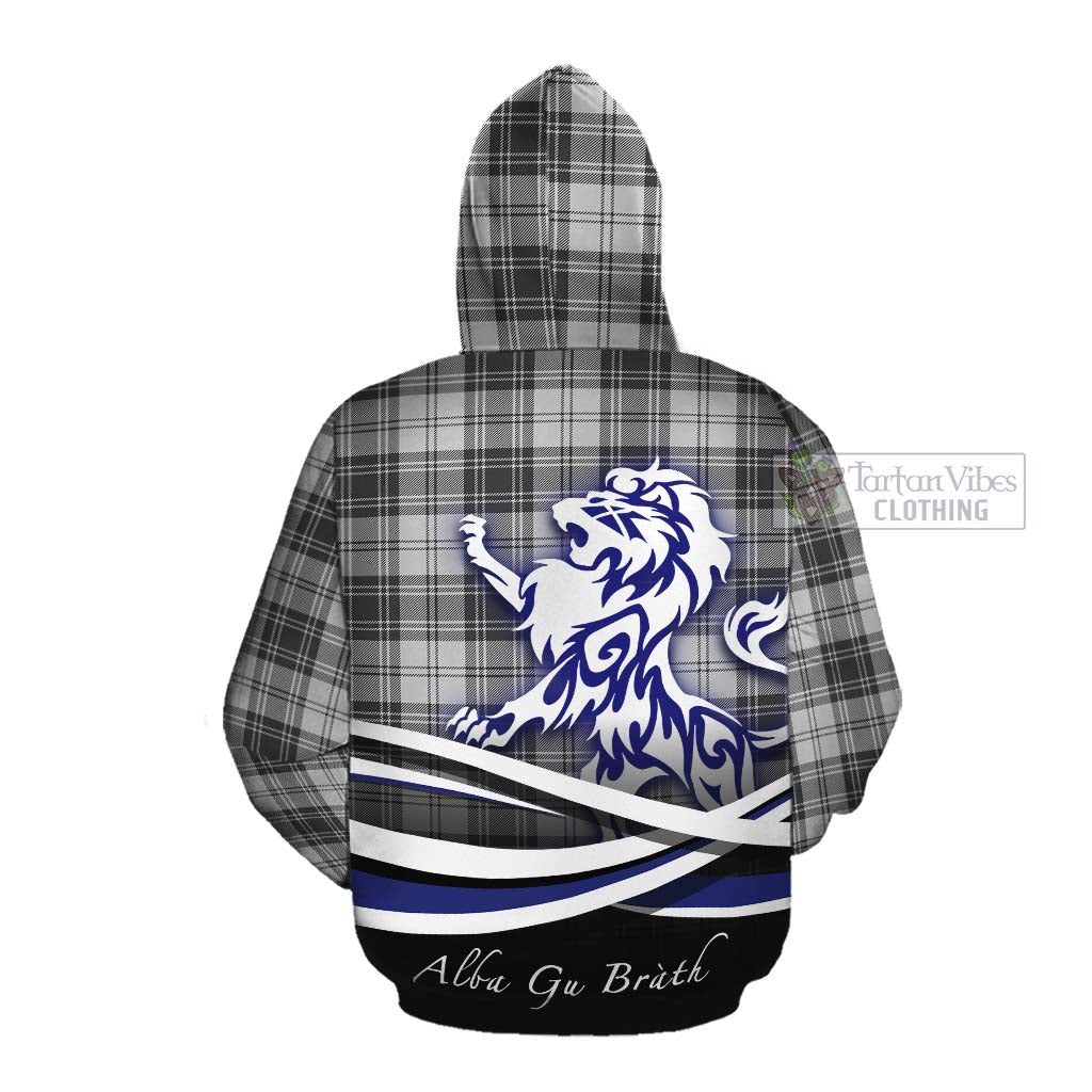 Tartan Vibes Clothing Glen Tartan Cotton Hoodie with Alba Gu Brath Regal Lion Emblem