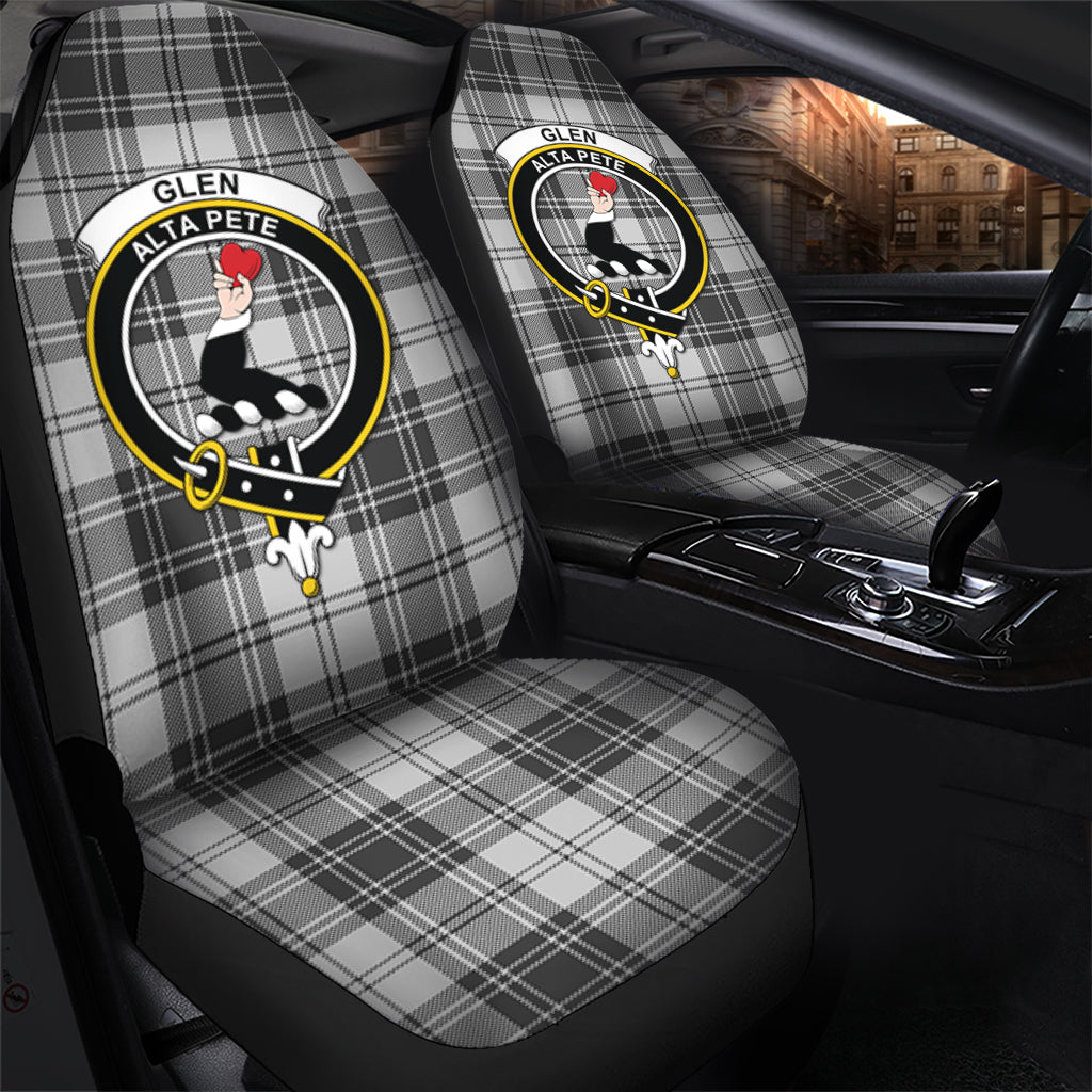 Glen Tartan Car Seat Cover with Family Crest - Tartanvibesclothing