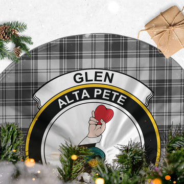 Glen Tartan Christmas Tree Skirt with Family Crest