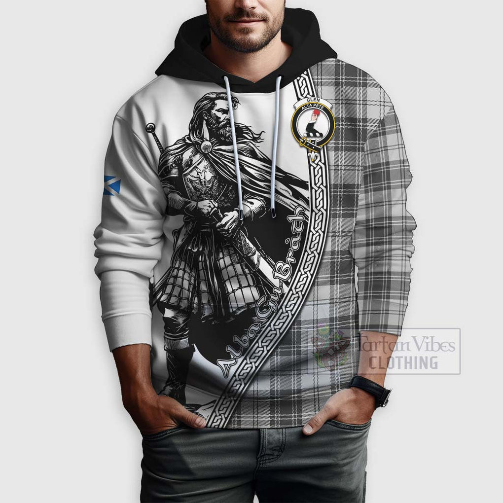 Tartan Vibes Clothing Glen Tartan Clan Crest Hoodie with Highlander Warrior Celtic Style