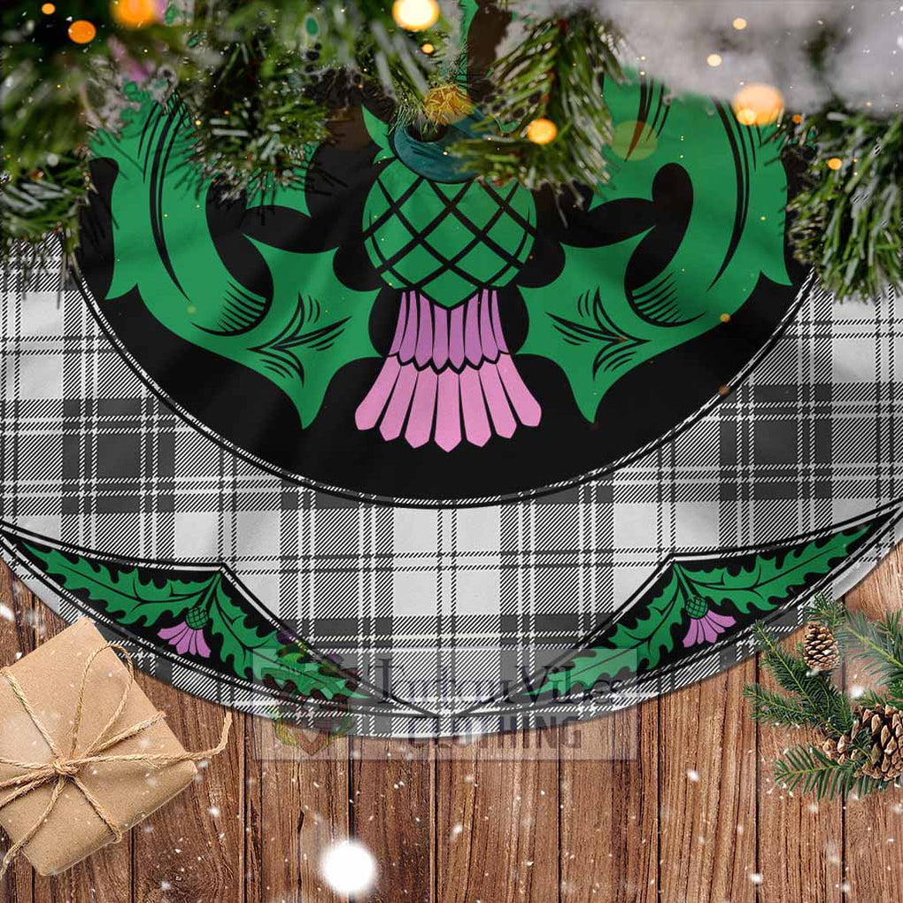 Tartan Vibes Clothing Glen Tartan Christmas Tree Skirt Scottish Thistle Style