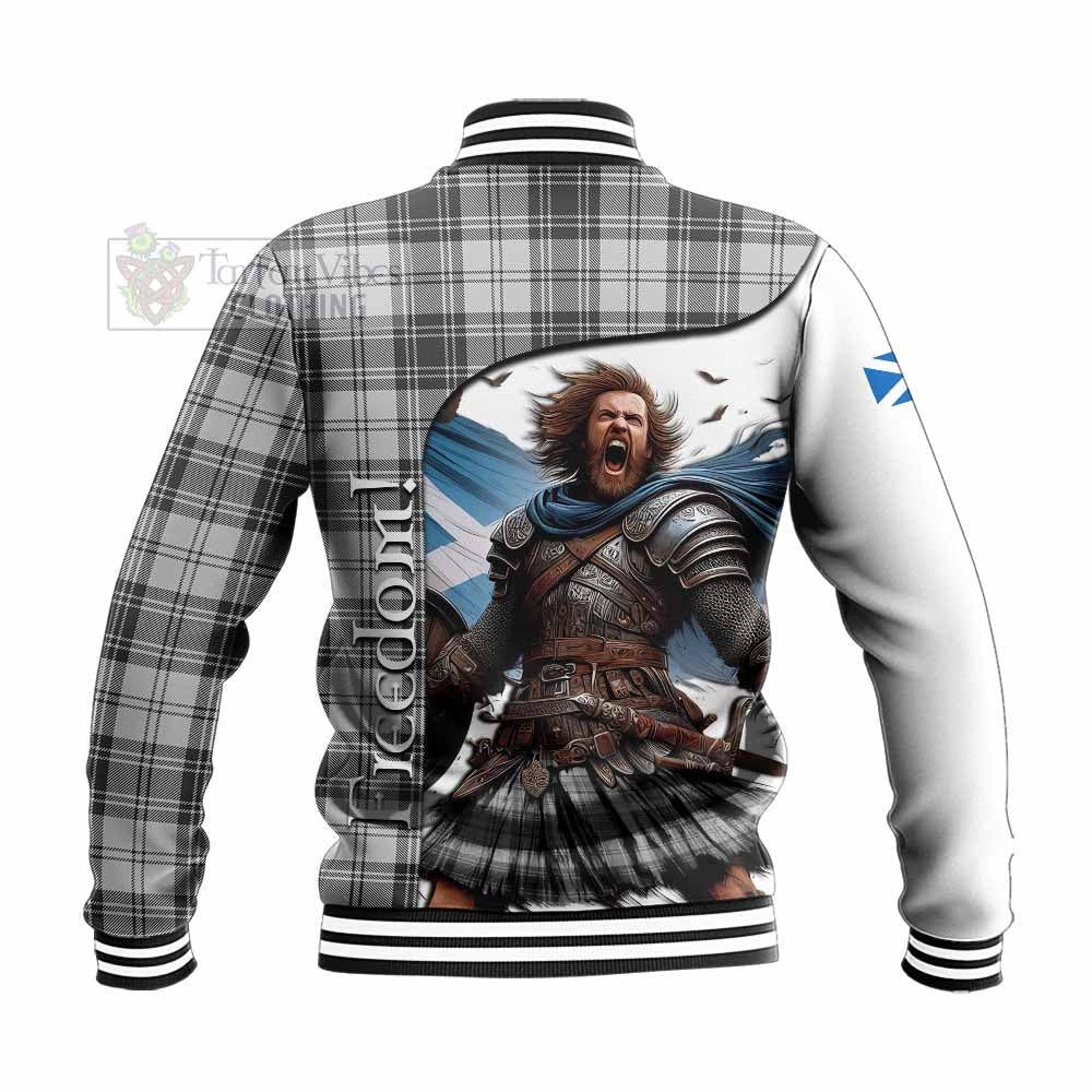 Tartan Vibes Clothing Glen Crest Tartan Baseball Jacket Inspired by the Freedom of Scottish Warrior