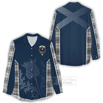 Glen Tartan Women's Casual Shirt with Family Crest and Scottish Thistle Vibes Sport Style