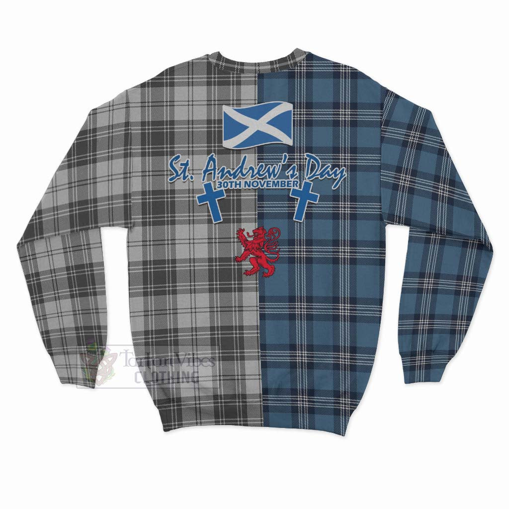 Tartan Vibes Clothing Glen Tartan Sweatshirt Happy St. Andrew's Day Half Tartan Style