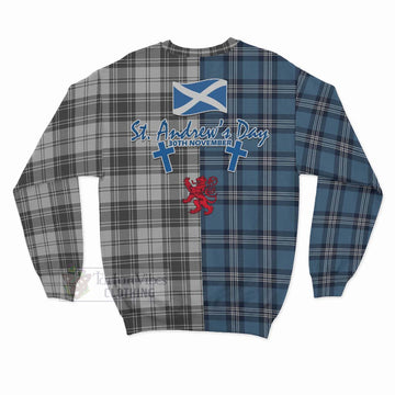 Glen Tartan Sweatshirt Happy St. Andrew's Day Half Tartan Style