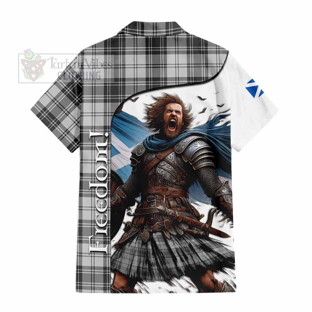 Tartan Vibes Clothing Glen Crest Tartan Short Sleeve Button Shirt Inspired by the Freedom of Scottish Warrior