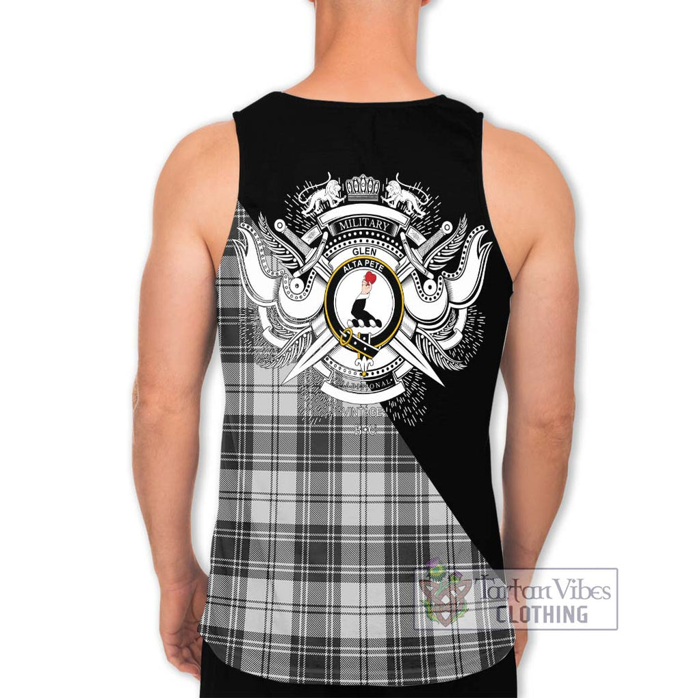 Glen Tartan Men's Tank Top with Family Crest and Military Logo Style - Tartanvibesclothing Shop