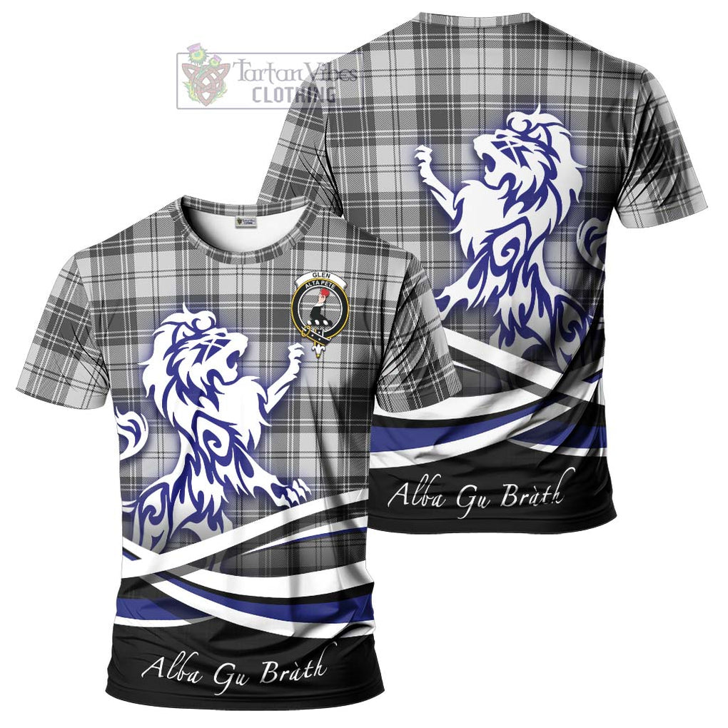 Tartan Vibes Clothing Glen Tartan Cotton T-shirt with Alba Gu Brath Regal Lion Emblem