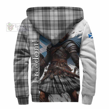 Glen Crest Tartan Sherpa Hoodie Inspired by the Freedom of Scottish Warrior