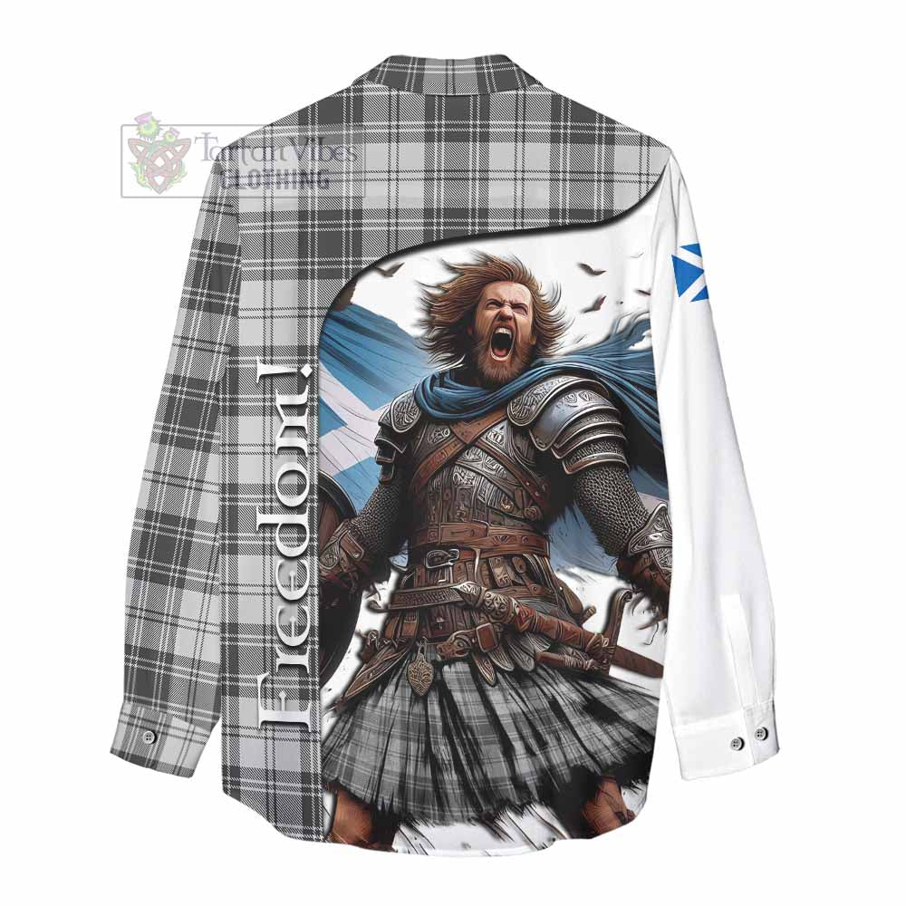 Tartan Vibes Clothing Glen Crest Tartan Women's Casual Shirt Inspired by the Freedom of Scottish Warrior