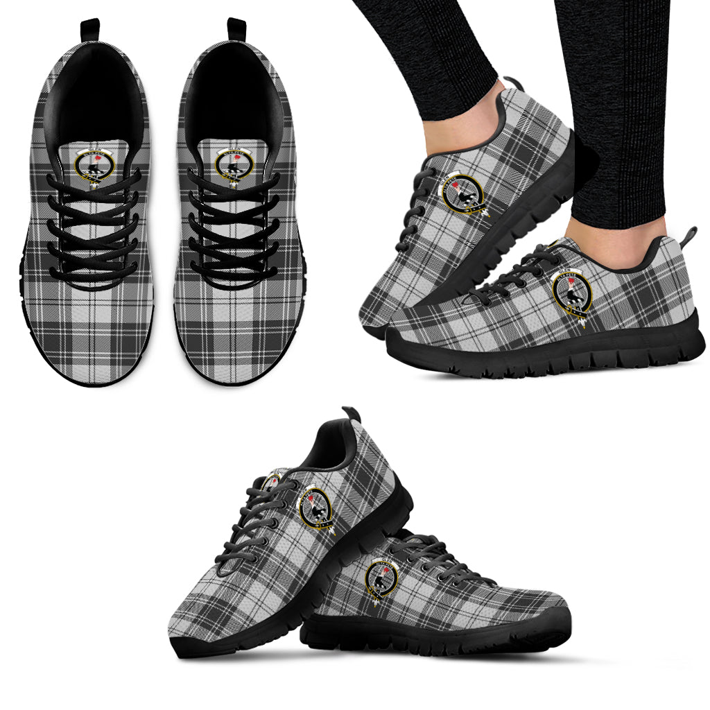 Glen Tartan Sneakers with Family Crest - Tartan Vibes Clothing