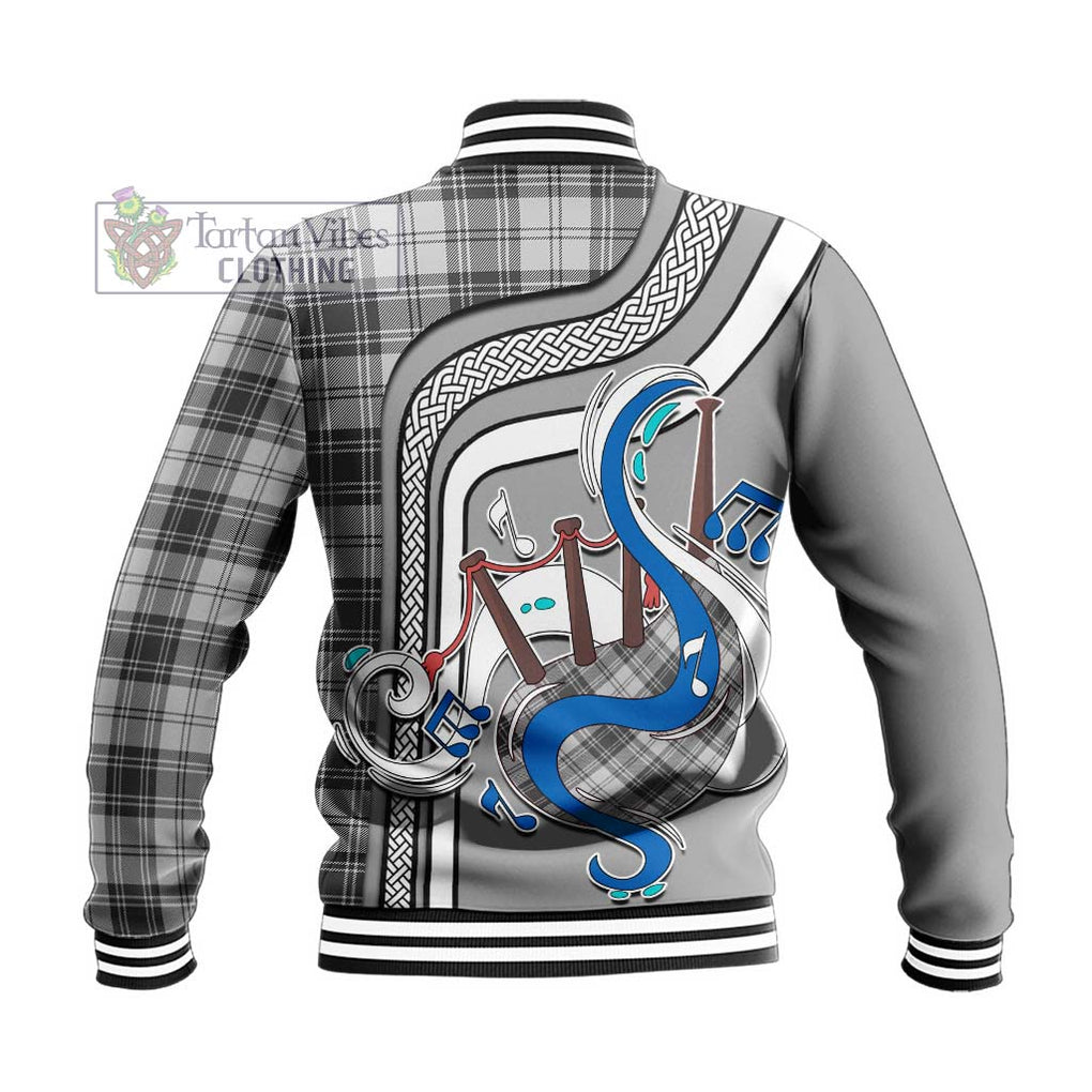 Tartan Vibes Clothing Glen Tartan Baseball Jacket with Epic Bagpipe Style