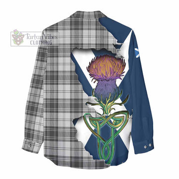 Glen Tartan Family Crest Women's Casual Shirt Scottish Thistle Celtic Inspired - Tartan Vibes Clothing