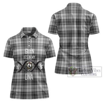 Glen Tartan Women's Polo Shirt with Family Crest DNA In Me Style