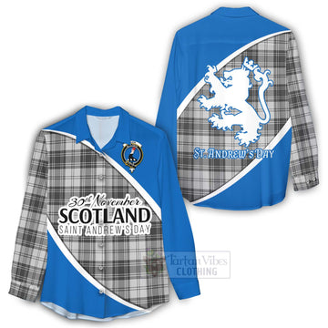 Glen Family Crest Tartan Women's Casual Shirt Celebrate Saint Andrew's Day in Style