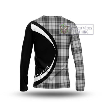 Glen Tartan Long Sleeve T-Shirt with Family Crest Circle Style