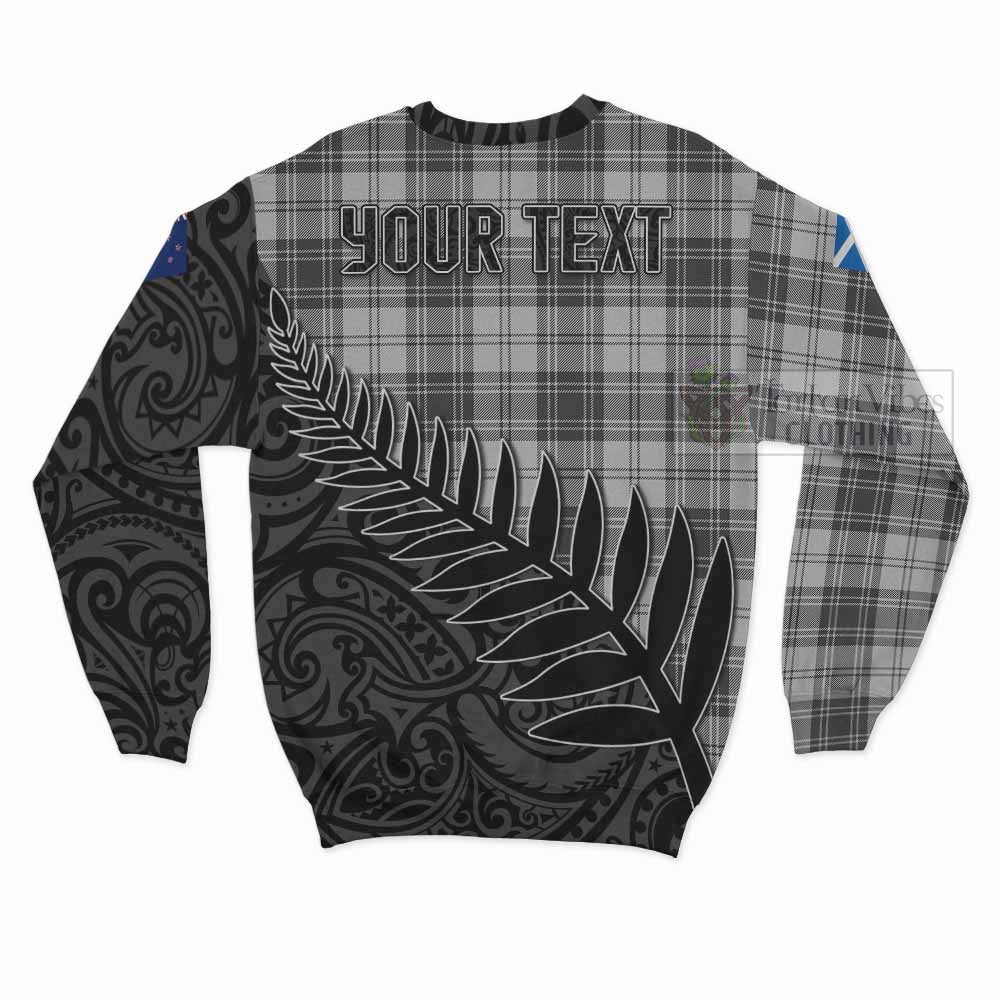 Tartan Vibes Clothing Glen Crest Tartan Sweatshirt with New Zealand Silver Fern Half Style