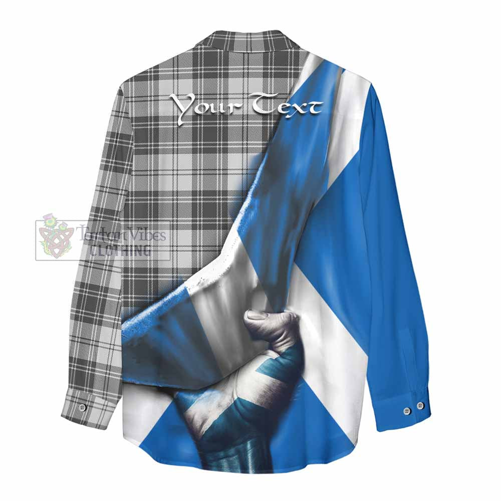 Tartan Vibes Clothing Glen Tartan Women's Casual Shirt with Family Crest Scotland Patriotic Style