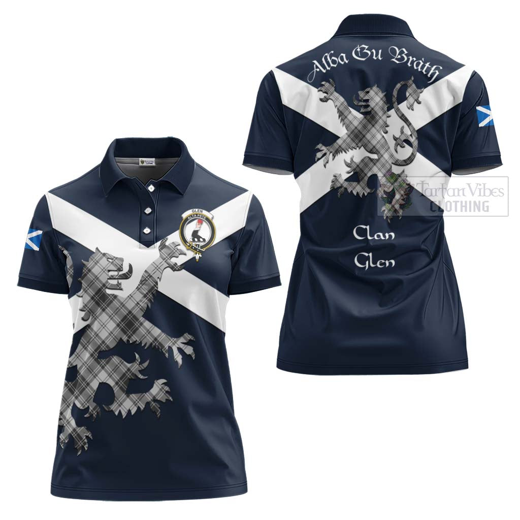 Tartan Vibes Clothing Glen Tartan Lion Rampant Women's Polo Shirt – Proudly Display Your Heritage with Alba Gu Brath and Clan Name