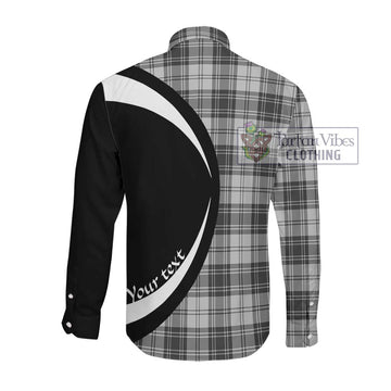 Glen Tartan Long Sleeve Button Up with Family Crest Circle Style