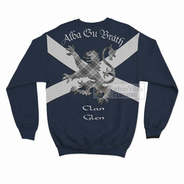 Glen Tartan Lion Rampant Sweatshirt  Proudly Display Your Heritage with Alba Gu Brath and Clan Name