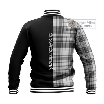 Glen Tartan Baseball Jacket with Family Crest and Half Of Me Style