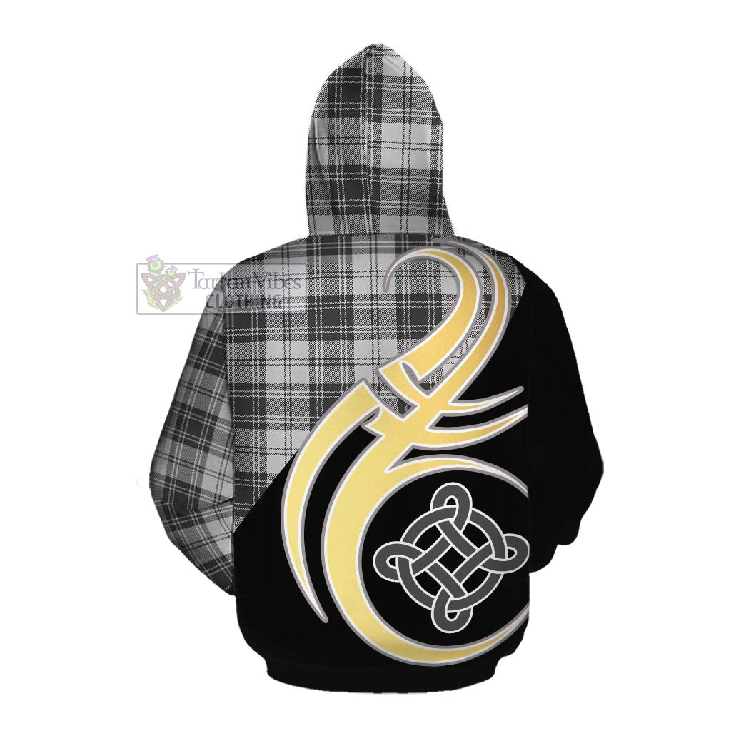 Tartan Vibes Clothing Glen Tartan Cotton Hoodie with Family Crest and Celtic Symbol Style