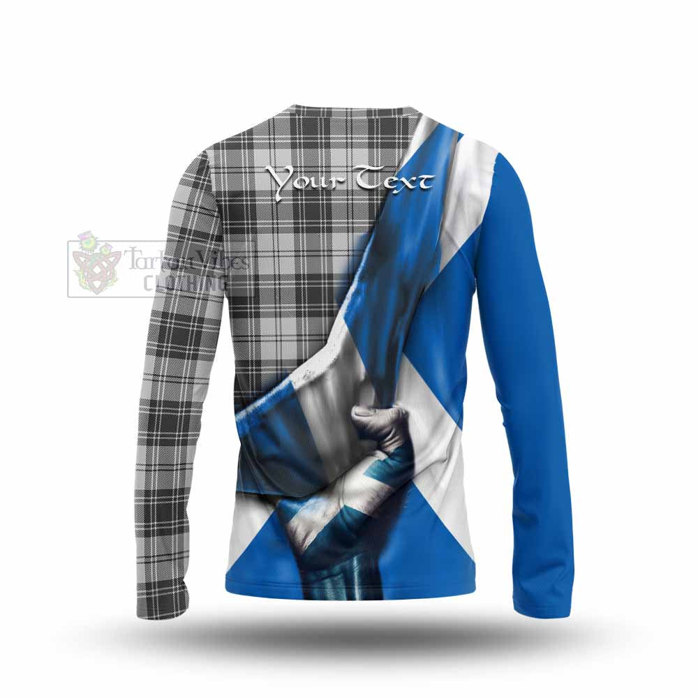 Tartan Vibes Clothing Glen Tartan Long Sleeve T-Shirt with Family Crest Scotland Patriotic Style