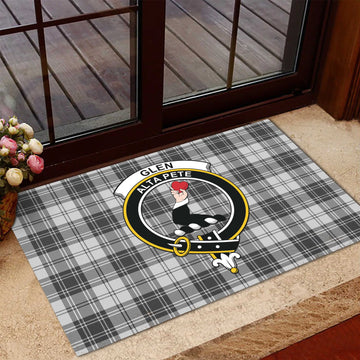 Glen Tartan Door Mat with Family Crest