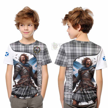 Glen Crest Tartan Kid T-Shirt Inspired by the Freedom of Scottish Warrior