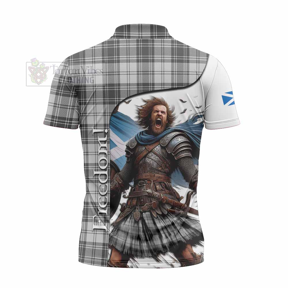 Tartan Vibes Clothing Glen Crest Tartan Zipper Polo Shirt Inspired by the Freedom of Scottish Warrior