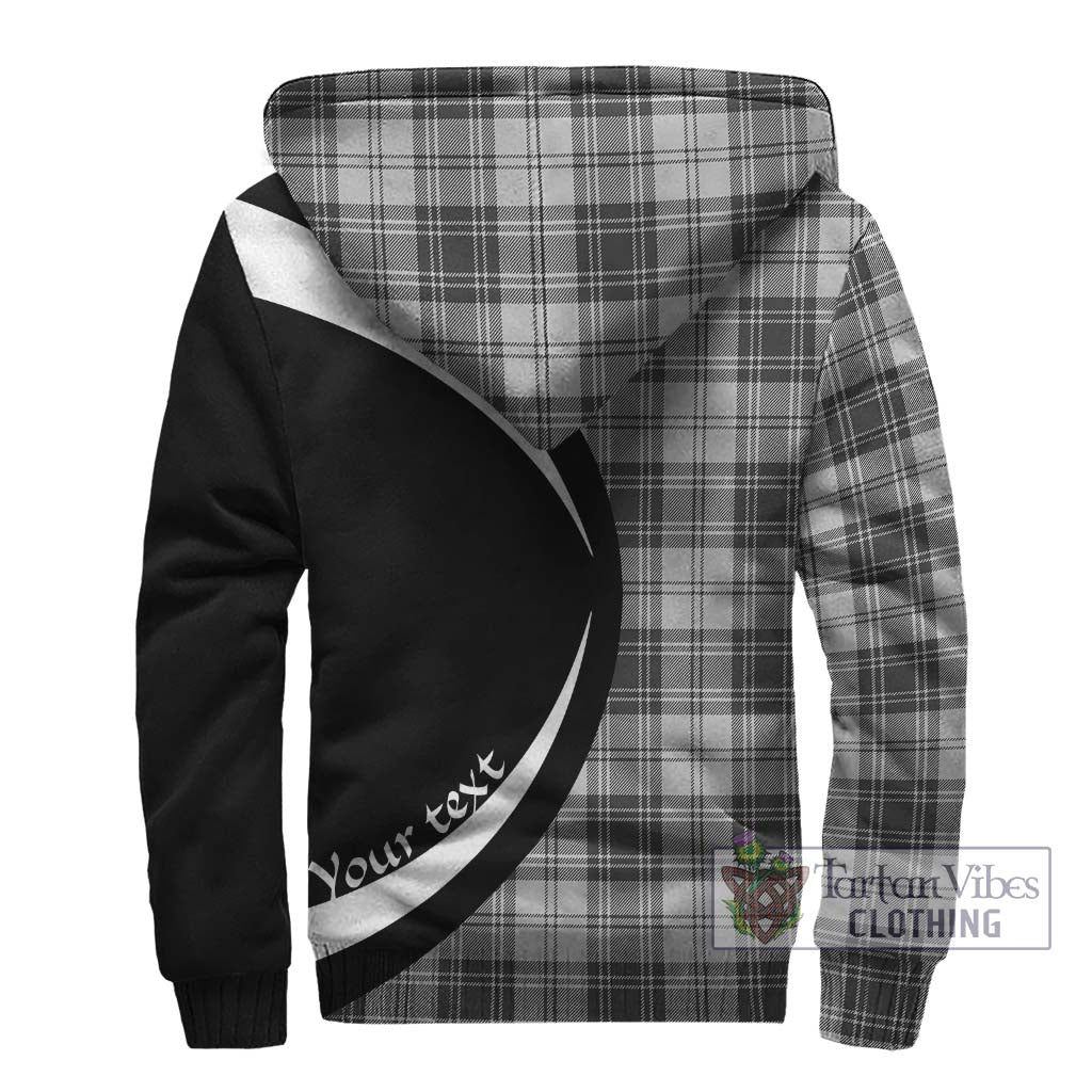 Glen Tartan Sherpa Hoodie with Family Crest Circle Style - Tartan Vibes Clothing