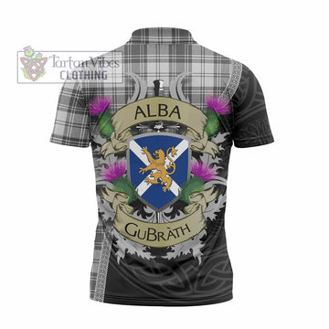 Glen Tartan Family Crest Zipper Polo Shirt Lion Rampant Royal Thistle Shield Celtic Inspired - Tartan Vibes Clothing