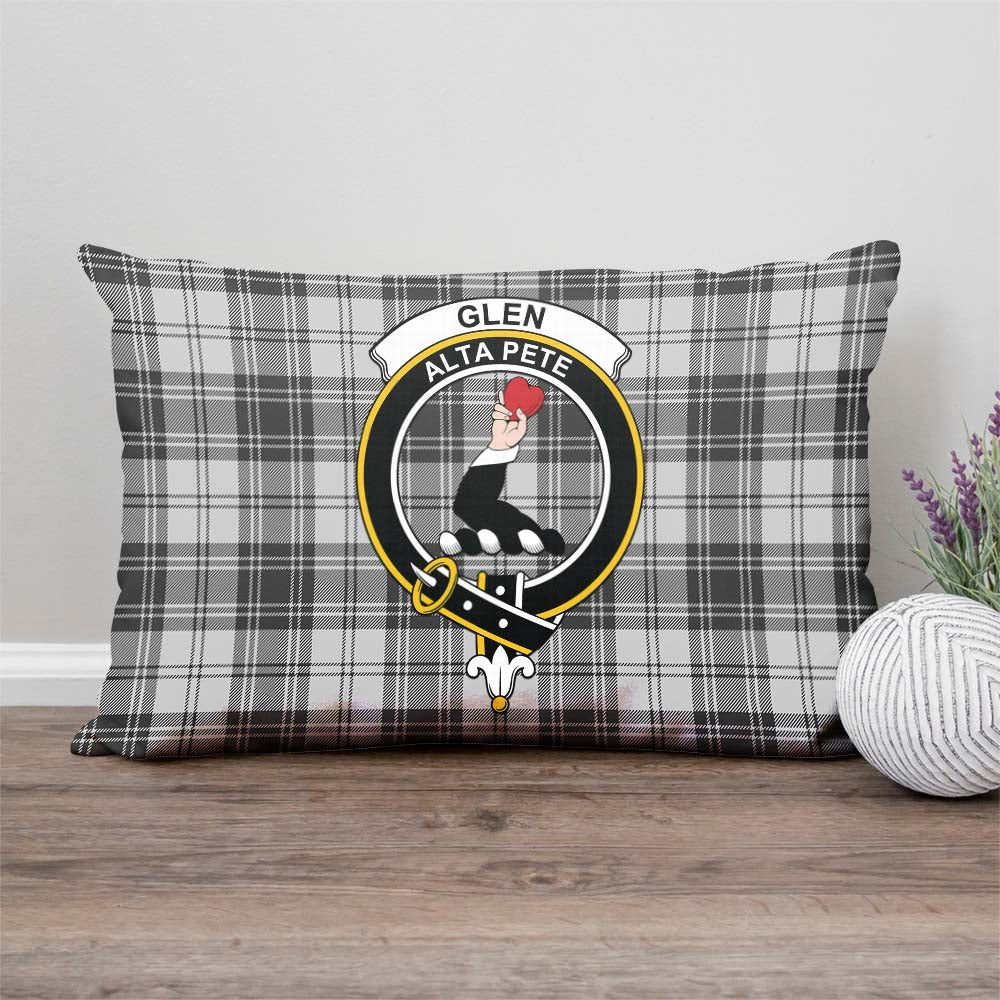 Glen Tartan Pillow Cover with Family Crest Rectangle Pillow Cover - Tartanvibesclothing