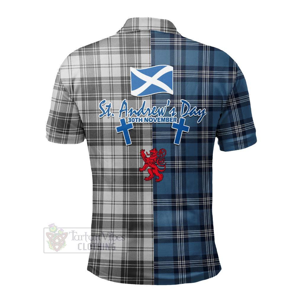 Tartan Vibes Clothing Glen Tartan Polo Shirt Happy St. Andrew's Day Half Tartan Style