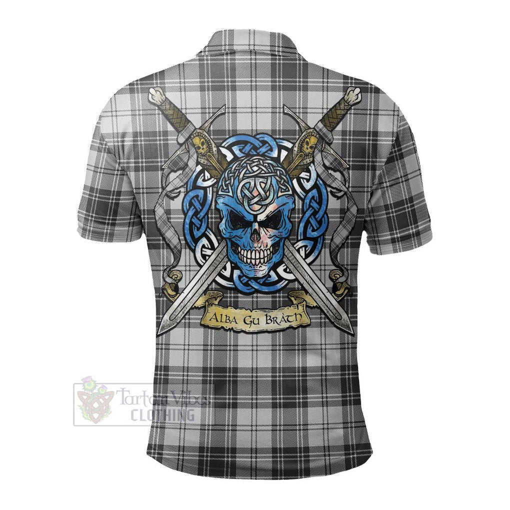 Tartan Vibes Clothing Glen Tartan Polo Shirt with Family Crest Celtic Skull Style