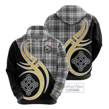 Glen Tartan Hoodie with Family Crest and Celtic Symbol Style