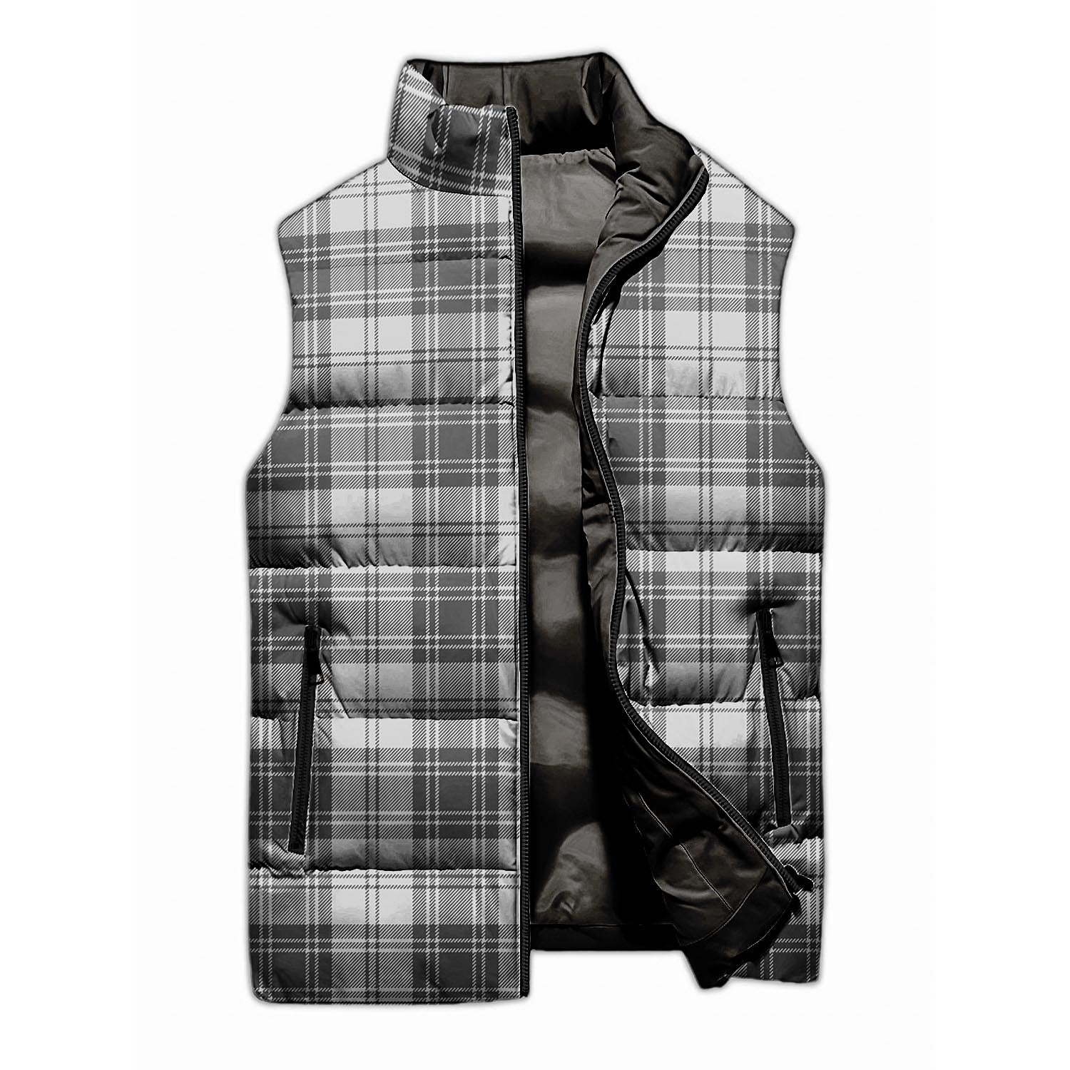 Glen Tartan Sleeveless Puffer Jacket - Tartanvibesclothing