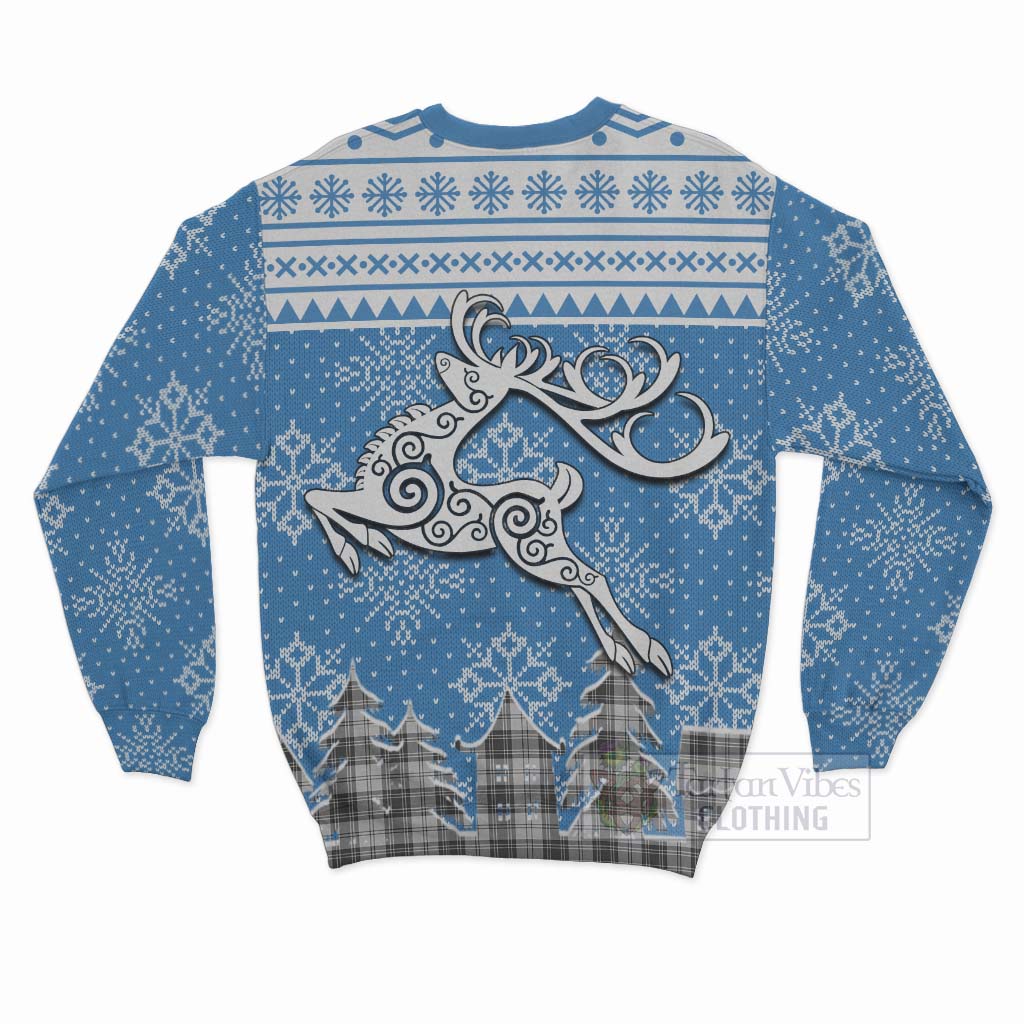 Tartan Vibes Clothing Glen Clan Christmas Sweatshirt Celtic Reindeer Style