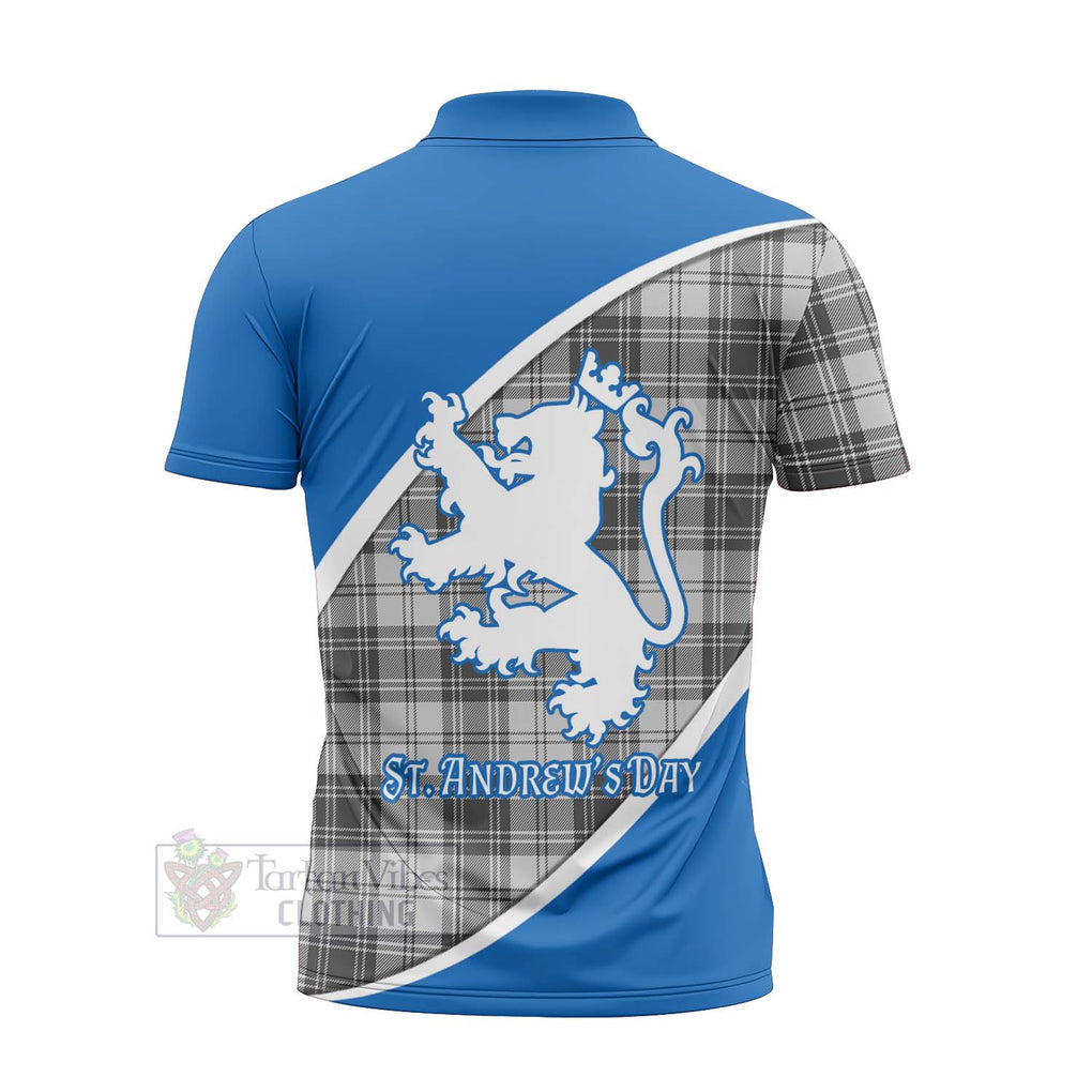 Tartan Vibes Clothing Glen Family Crest Tartan Zipper Polo Shirt Celebrate Saint Andrew's Day in Style