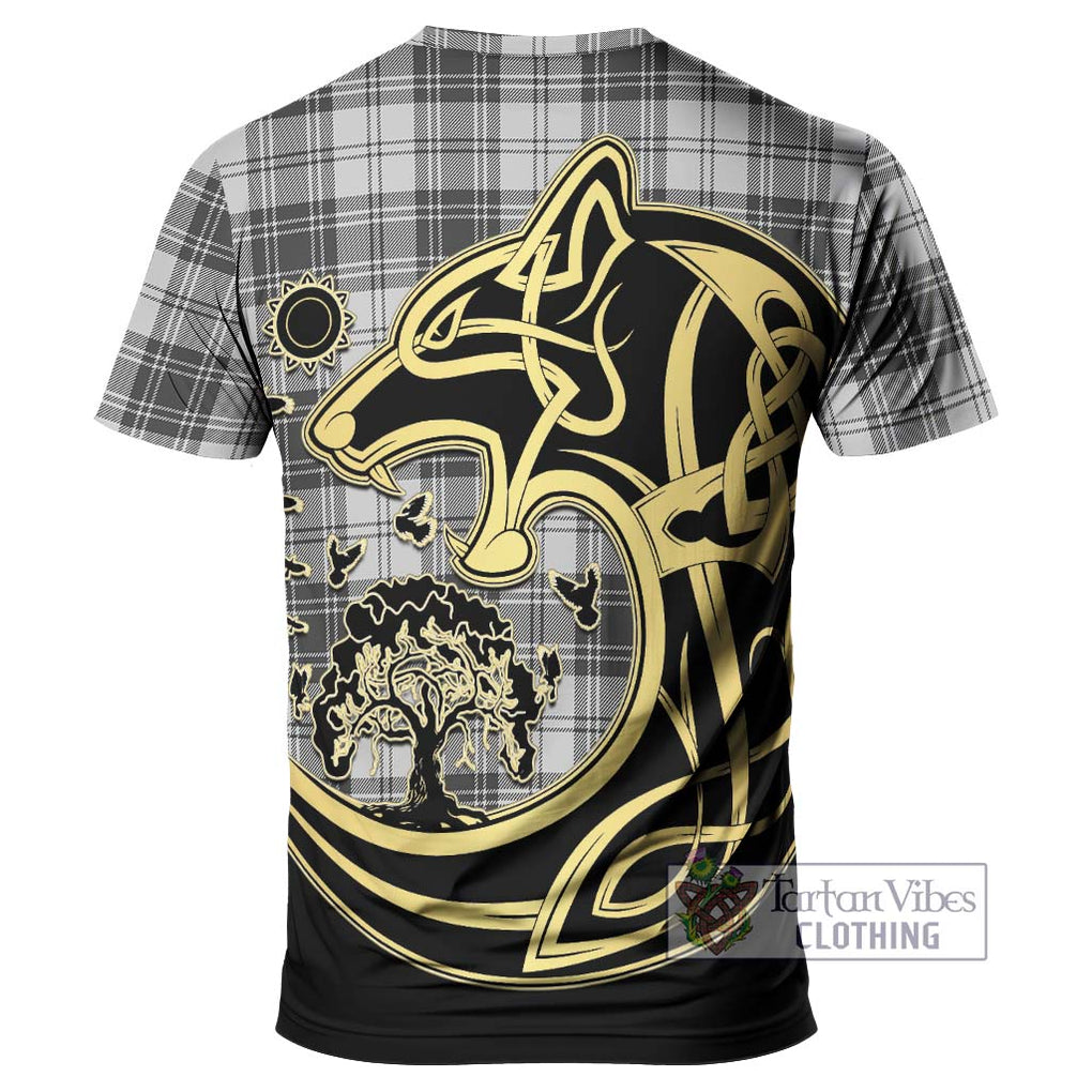 Glen Tartan T-Shirt with Family Crest Celtic Wolf Style - Tartan Vibes Clothing