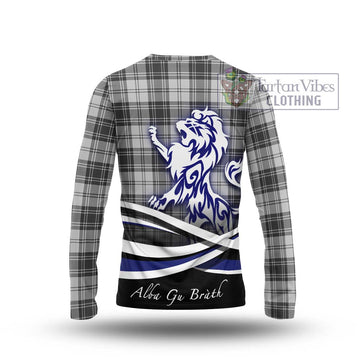 Glen Tartan Long Sleeve T-Shirt with Alba Gu Brath Regal Lion Emblem