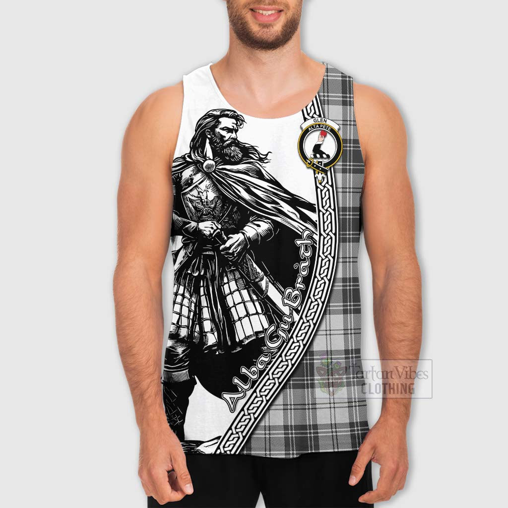 Tartan Vibes Clothing Glen Tartan Clan Crest Men's Tank Top with Highlander Warrior Celtic Style