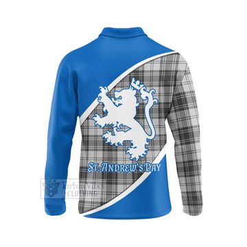 Glen Family Crest Tartan Long Sleeve Polo Shirt Celebrate Saint Andrew's Day in Style