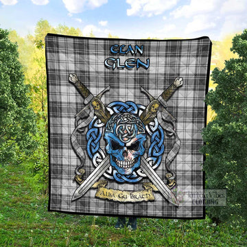 Glen Tartan Quilt with Celtic Skull Alba Gu Brath Style