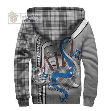 Glen Tartan Sherpa Hoodie with Epic Bagpipe Style