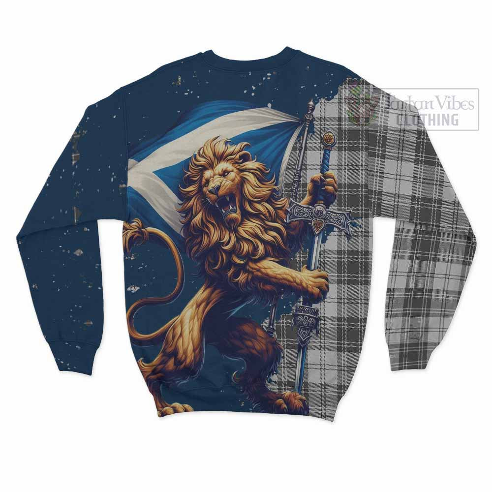 Tartan Vibes Clothing Glen Tartan Family Crest Sweatshirt with Scottish Majestic Lion