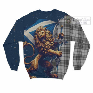 Glen Tartan Family Crest Sweatshirt with Scottish Majestic Lion