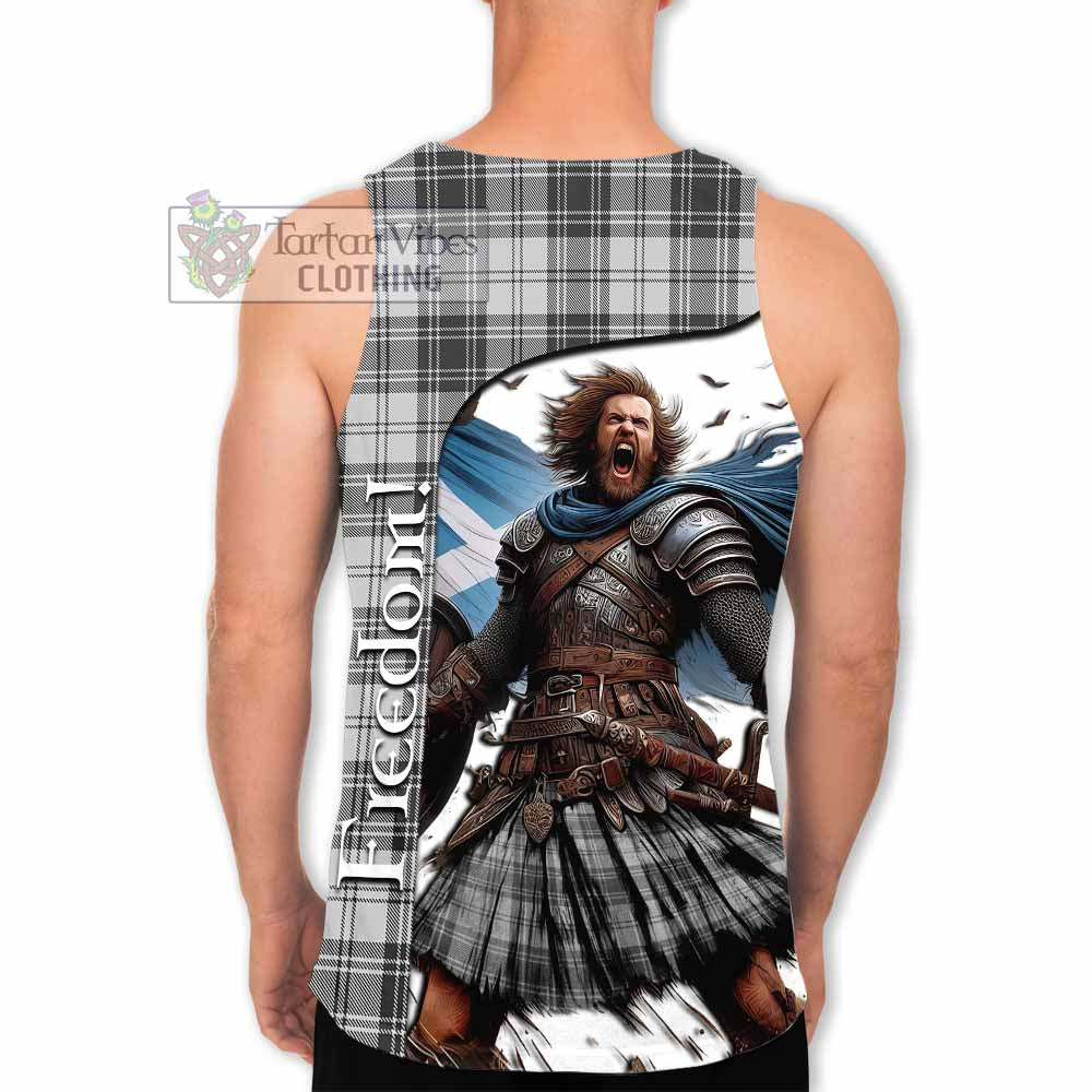 Tartan Vibes Clothing Glen Crest Tartan Men's Tank Top Inspired by the Freedom of Scottish Warrior